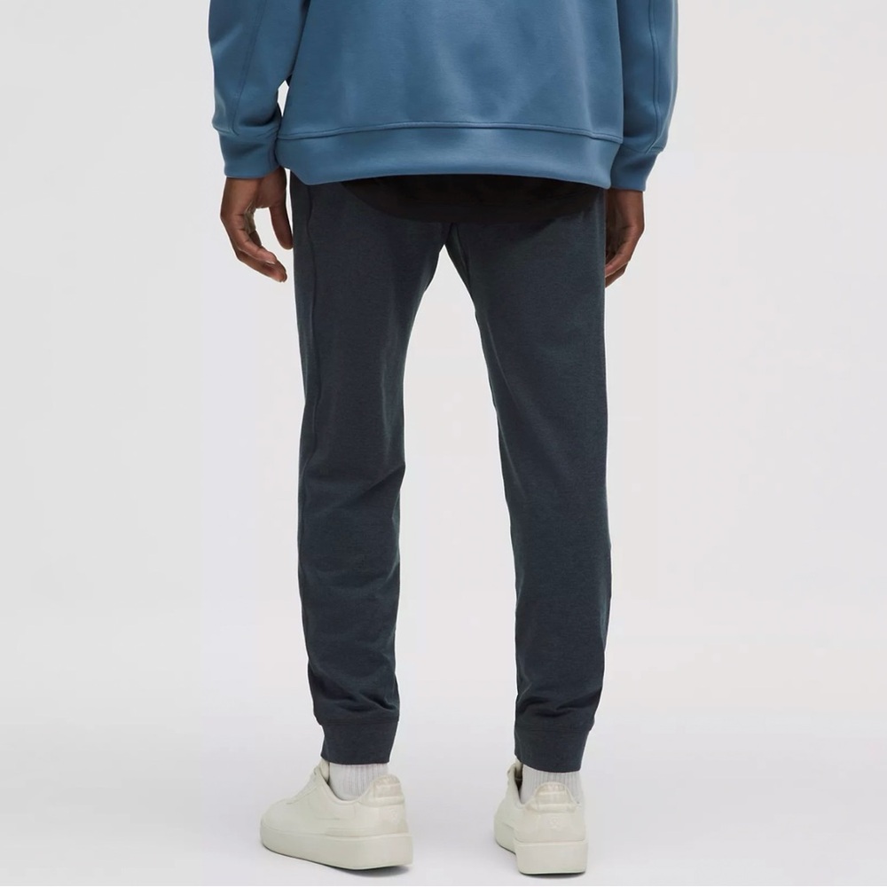 Lululemon heathered Classic navy blue drawstring waist soft jersey jogger pants - Picture 2 of 14